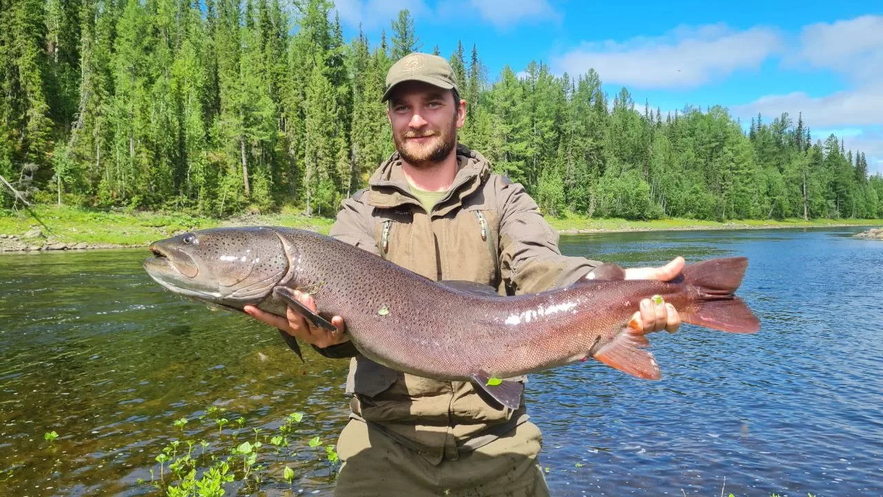 Рыбалка на тайменя на реке Фатьяниха