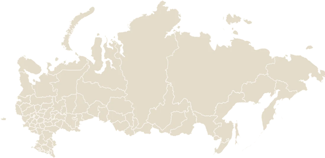 Карта России с регионами рыболовных туров